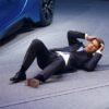 BMW CEO Krueger collapses at a presentation during the media day at the Frankfurt Motor Show (IAA) in Frankfurt