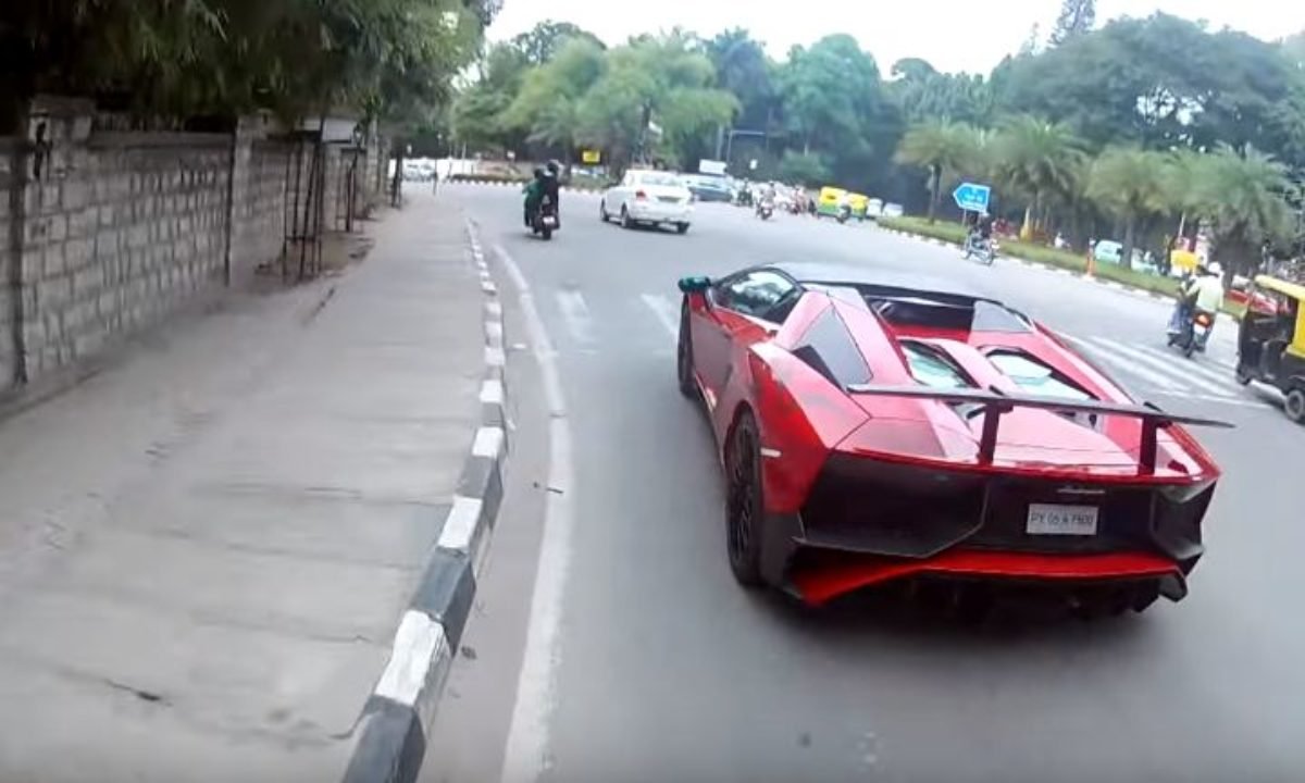 India S First Lamborghini Aventador Sv Roadster Spotted The Supercar Blog