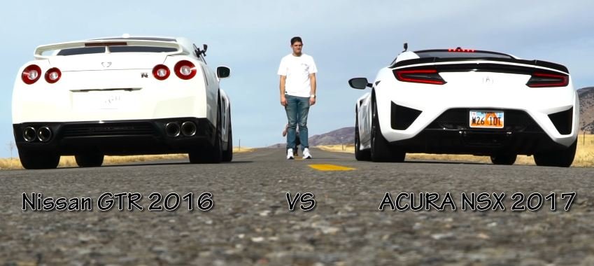 Drag Race- Acura NSX vs Nissan GTR