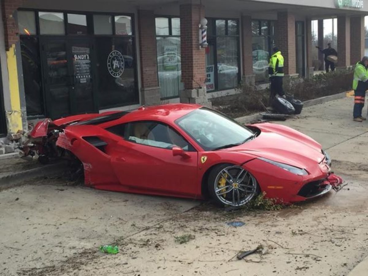 Teenager Crashes Ferrari 488 Gtb Into Barbershop The Supercar Blog