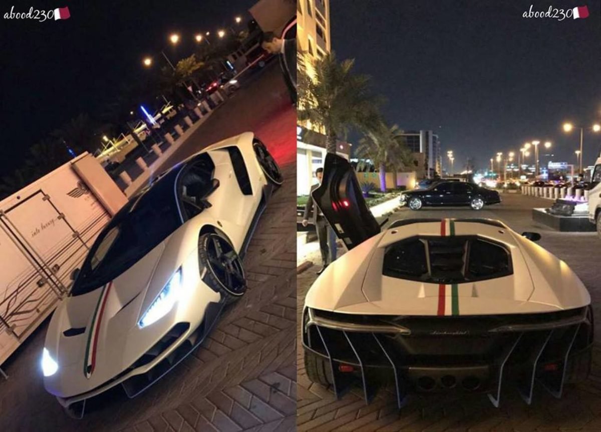 Satin White Lamborghini Centenario Spotted In Qatar The Supercar Blog