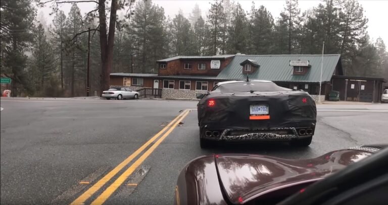 Mid-engine Corvette C8 test mule spotted-California