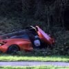 Mclaren 720S Crashes into bushes UK 02