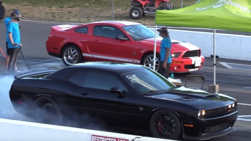 10-Year-Old Shelby Mustang GT500 Destroys All-New Dodge Challenger SRT ...
