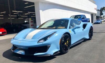 Baby Blue Ferrari 488 Pista-San Diego-4