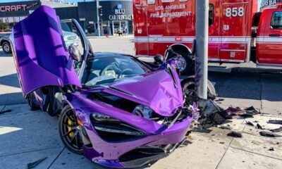 Violet-McLaren 720S crash-Los Angeles