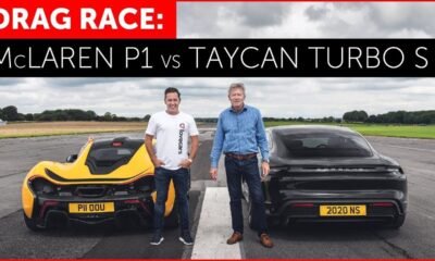 McLaren P1 vs Porsche Taycan Turbo S electric car