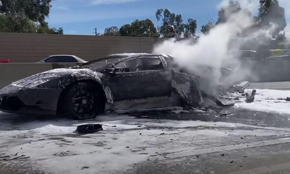 Lamborghini Murcielago burns to the ground in Los Angeles - The ...