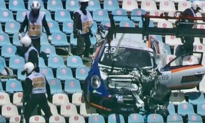 Porsche 911 GT3 Cup crash