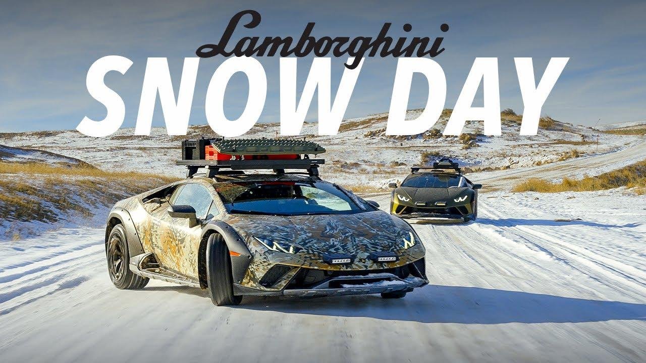 Lamborghini Huracan Sterrato-Utah-snow drive
