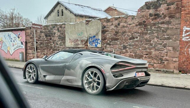 Bugatti Mistral rocking a soft top spotted in Germany - The Supercar Blog