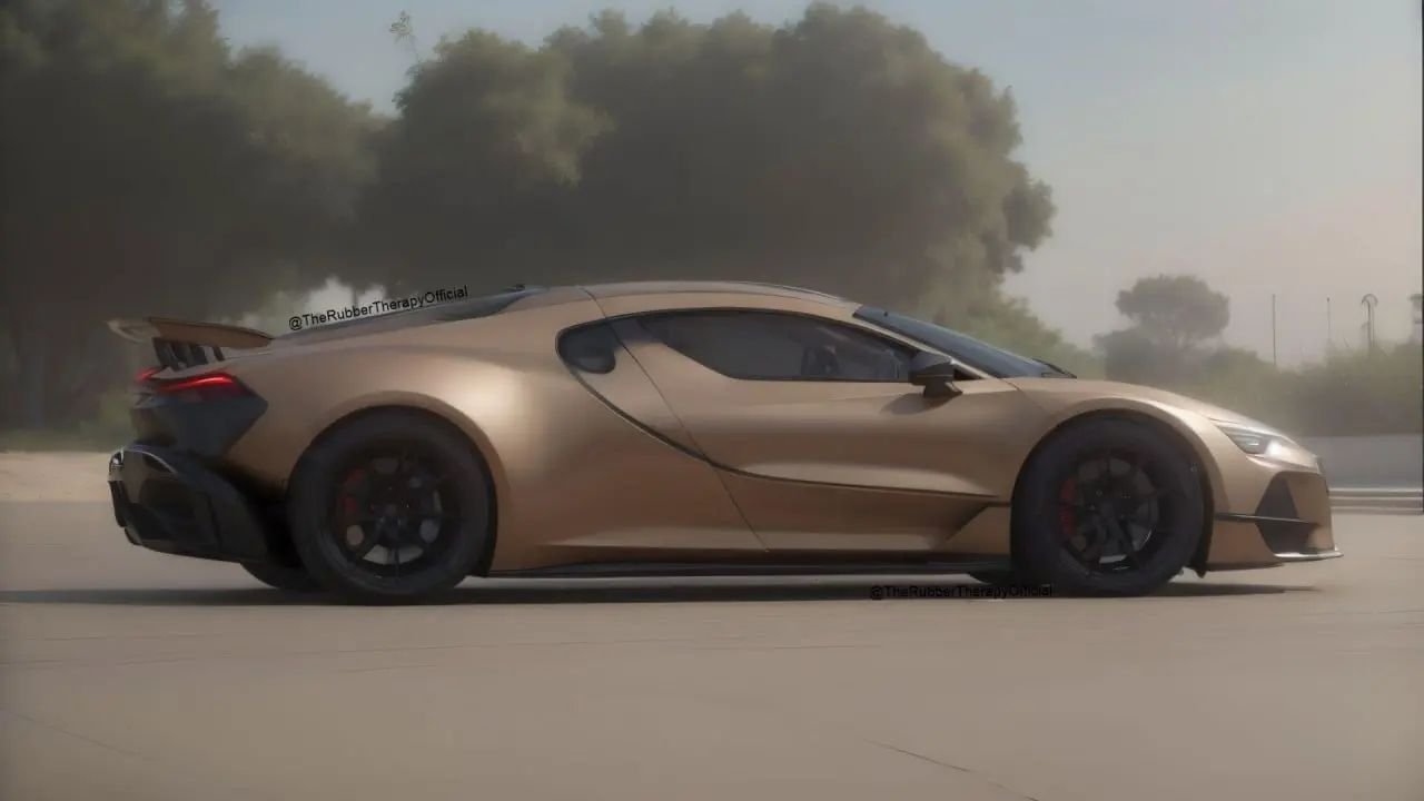 Bugatti Chiron successor rendering-leaked-image