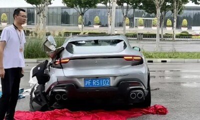 Ferrari Purosangue crash-China-2