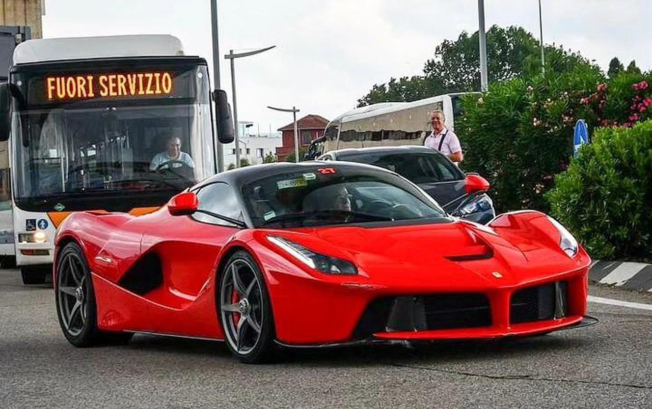 LaFerrari gets rearended during 2024 Ferrari Cavalcade The Supercar Blog