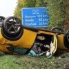 Ferrari Purosangue flips on road in Germany