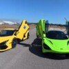 Lamborghini Revuelto vs McLaren 765LT Spider drag race